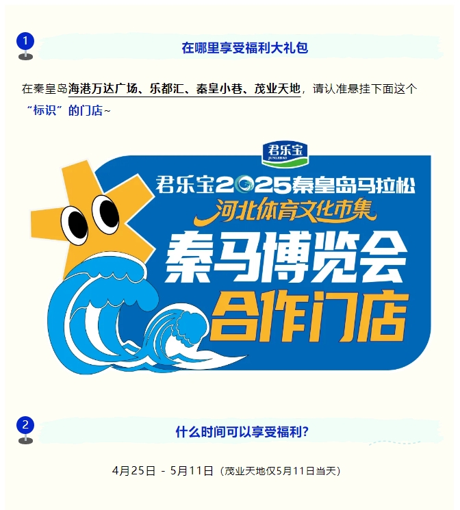 全城狂歡福利大禮包！君樂(lè)寶2025秦皇島馬拉松誠(chéng)意獻(xiàn)禮